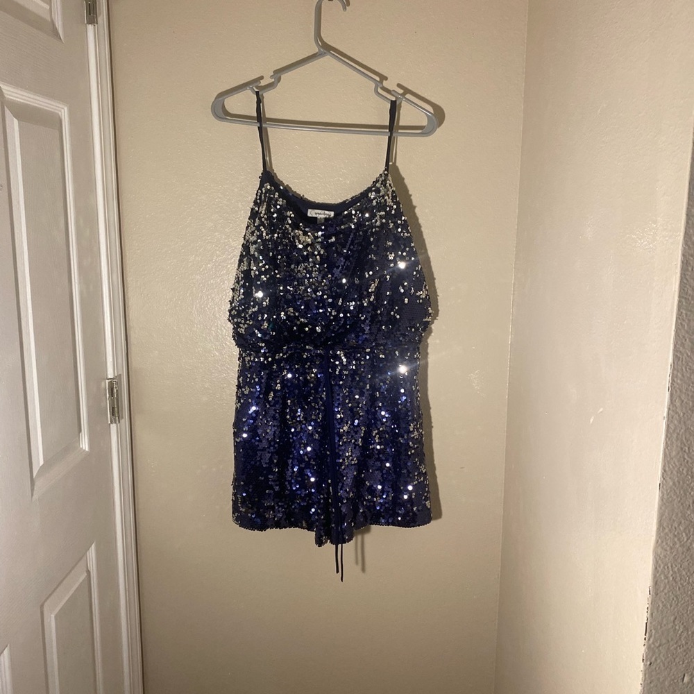 Speechless Midnight Blue Sparkle Romper